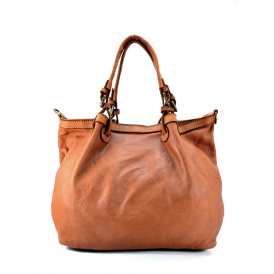 №302 "Modena" Grand sac à main cabas femme en cuir italien souple.