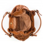 №304 "Mantua" Grand sac tote bag en cuir italien tressé. 