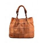 №304 "Mantua" Soft Italian Leather Ladies Shopper. Black, beige & brown