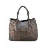 №304 "Mantua" Soft Italian Leather Ladies Shopper. Black, beige & brown