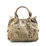 №301 "Fiore" Sac shopper en cuir véritable souple italien pour femme