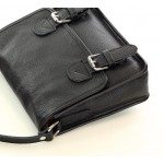 №20 "Ove" Ladies leather Cross Body Messenger Bag. Small Leather Shoulder Bag. Black & Brown