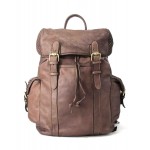 №224 Italian leather backpack with cover for men and women