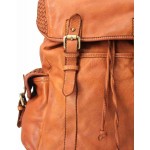 №224 Italian leather backpack with cover for men and women