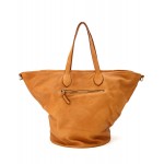 №114 "Marino" Ledershopper Tasche für Damen im Vintage Stil. Trapezform. Geflochtenes Leder. Braun & Schwarz