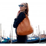 №02 "Lene" Real Leather Tote Bag for Women. Vintage Leather