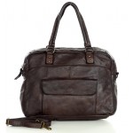 №24 "Bodo" Stylish laptop leather shoulder bag for ladies. 14'' laptop