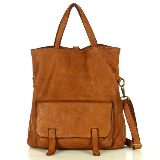 №34 "Gro" Large backpack tote bag convertible for women. Italian genuine leather