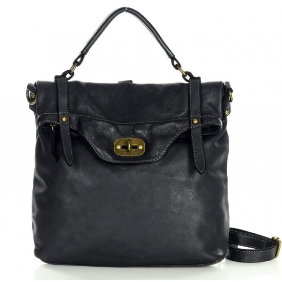 №59 "Kåre". Hand-made 2 in 1 convertible leather backpack for ladies in Vintage style | >>last pieces<<
