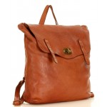 №40 "Haris" Medium Black & Brown Women's Urban Leather Backpack| Laptop, for Work, College  | M-size