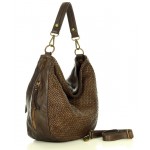 №48 "Line" Woven hobo bag soft leather for ladies