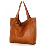 №50 "Britt" The Classic Leather Tote bag. Minimalist design