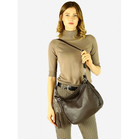 №70 "Gusto" 3 en 1 Sac Hobo -Sac porté épaule - Sac à bandoulière - sac à main en cuir pour Femme. Sac porté épaule en cuir