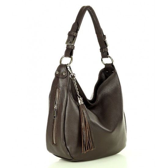 №70 "Gusto" Hobo Bag Handtasche & Beuteltasche Damen 3in1. Black & Brown