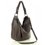 №70 "Gusto" Hobo Bag Handtasche & Beuteltasche Damen 3in1. Black & Brown