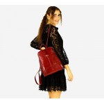 №79 "Jade" Small women's backpack leather in black, brown or red