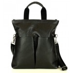№08 "Torunn" Cheap shopper tote bag leather with pockets. Large tote bag for work