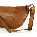 №3B "Thea" Extra Large brown & black leather bum bag womens