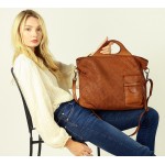 №17 "Tereza" Woven soft real leather handbag - schoulder bag women's