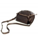 №67 "Tove" Women's small cross body bag soft leather. Black & brown