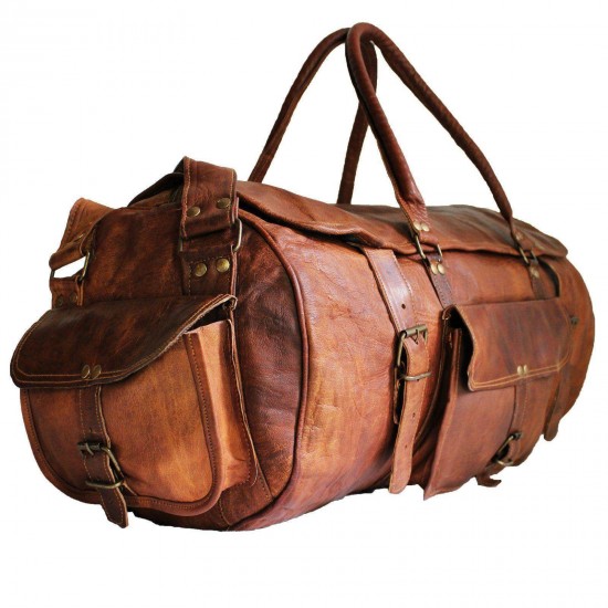 №V1 Vintage Traveller MAX. Petit ou grand sac weekend - sac de voyage cuir vintage. 20" 24" 30"